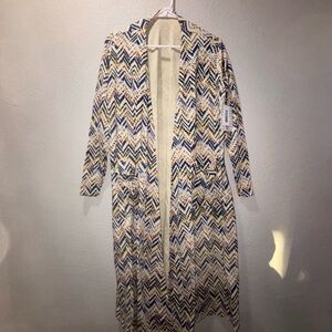 LulaRoe Chevron Patterned Long Coat